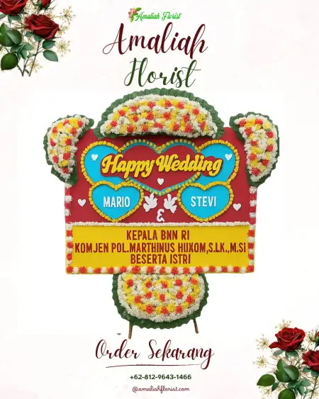 Papan Bunga Pernikahan Aru Utara